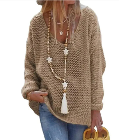 Cozy V-Neck Knit Sweater Frugal Finds Galore