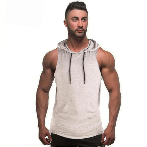 Men's Summer Sleeveless Hooded Tank Top (Youth Fit) Frugal Finds Galore