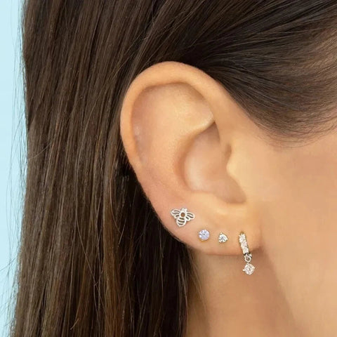 Sterling Silver Crystal Stud Earrings Frugal Finds Galore