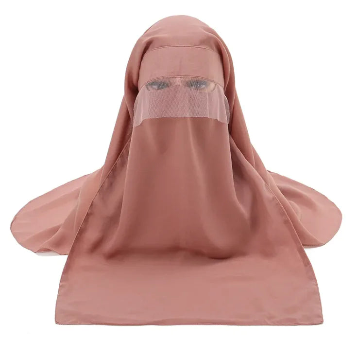 Chiffon Headscarf Mask Sun-Proof Set