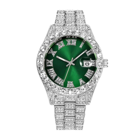 Hip Hop Roman Scale Diamond Quartz Watch Frugal Finds Galore