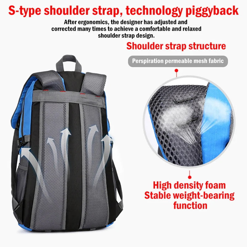 Mochila de viaje de 40 l para hombre y mujer, para acampar, portátil, senderismo, escuela, mochila, EE. UU.