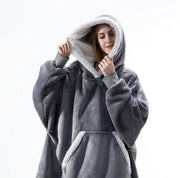 Oversized Hoodie Blanket With Sleeves Sweatshirt Frugal Finds Galore