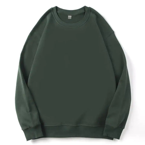 Men's Long-Sleeved Loose Solid Color Terry Sweater Frugal Finds Galore