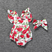 Toddler Floral Romper with Headband Frugal Finds Galore