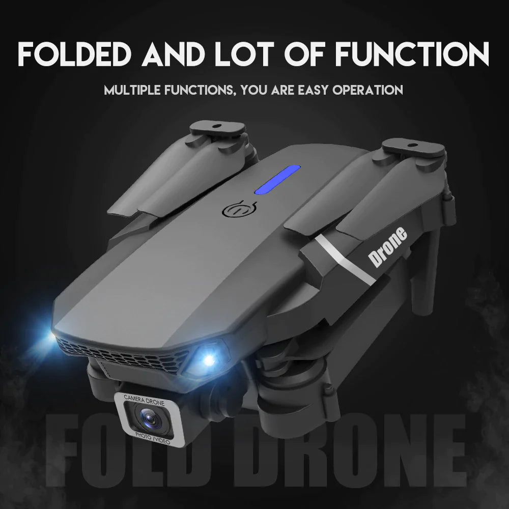 Drone With 4K HD Dual Camera WiFi FPV Foldable Quadcopter +4 Battery