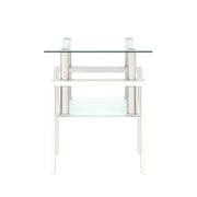 1-Piece Modern Tempered Glass End Table Frugal Finds Galore