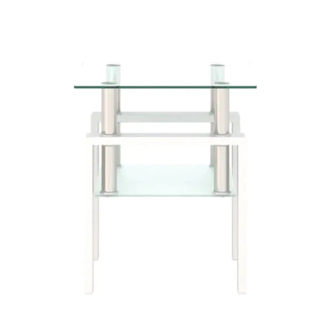 1-Piece Modern Tempered Glass End Table Frugal Finds Galore
