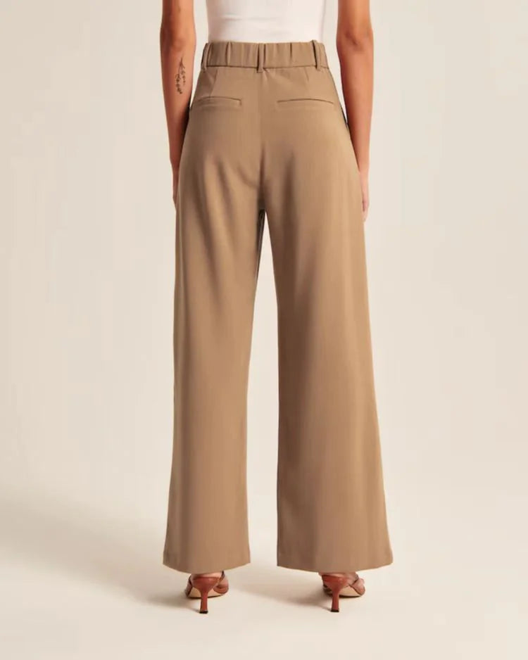 Wide-Leg Trousers with Pockets