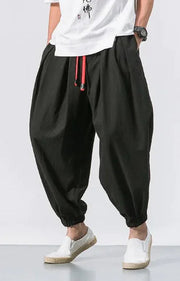 Men's Loose Cotton Linen Wide-Leg Pants Frugal Finds Galore