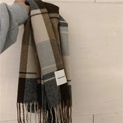 Versatile Retro Plaid Scarf with Tassels Frugal Finds Galore