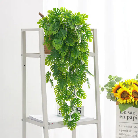 Artificial Hanging Fern Plant Decor Frugal Finds Galore