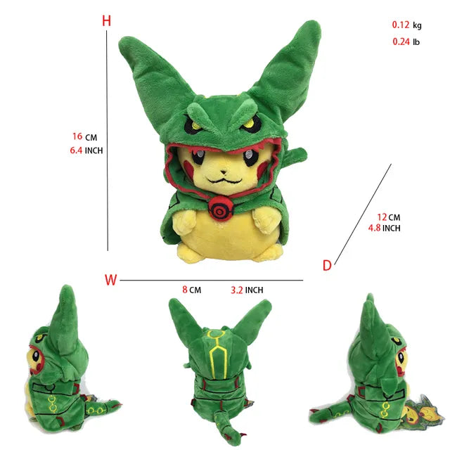 24 Pcs Pokemon Pikachu Cosplay Toys Charizard Snorlax Garchomp Tyranitar Hydreigon Anime Stuffed Plush Cartoon Peluche Dolls