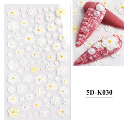 3D Hollow White Bridal Lace Butterfly Nail Stickers Frugal Finds Galore