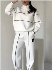Womens 2 Piece Outfits Lounge Hoodless Pullover Sweatshirt Sweatsuit Sets Sweatshirt Baggy Fashion Sweatpants With Pockets Frugal Finds Galore