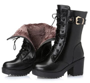 Women's Cotton-Lined Leather Martin Boots Frugal Finds Galore