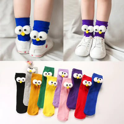 Knee-length Doll Socks with Big Eyes Design Frugal Finds Galore