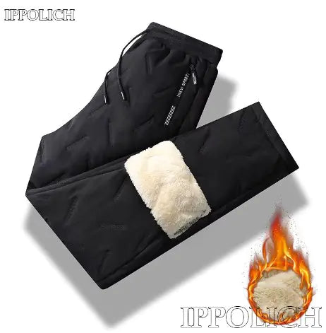 Men Plush Thick Fleece Sweat pant