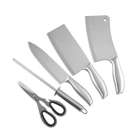 Stainless Steel Kitchen Knife Set with 6 Pieces Frugal Finds Galore