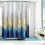 Navy Blue Oil Painting Shower Curtain for Your Bathroom Frugal Finds Galore