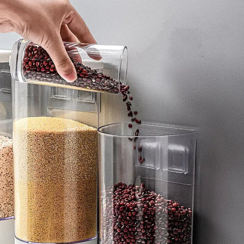 Wall-Mounted Food Storage Container and Cereal Dispenser Frugal Finds Galore