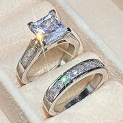 Luxury Square Zirconia Wedding Rings for Couples Frugal Finds Galore