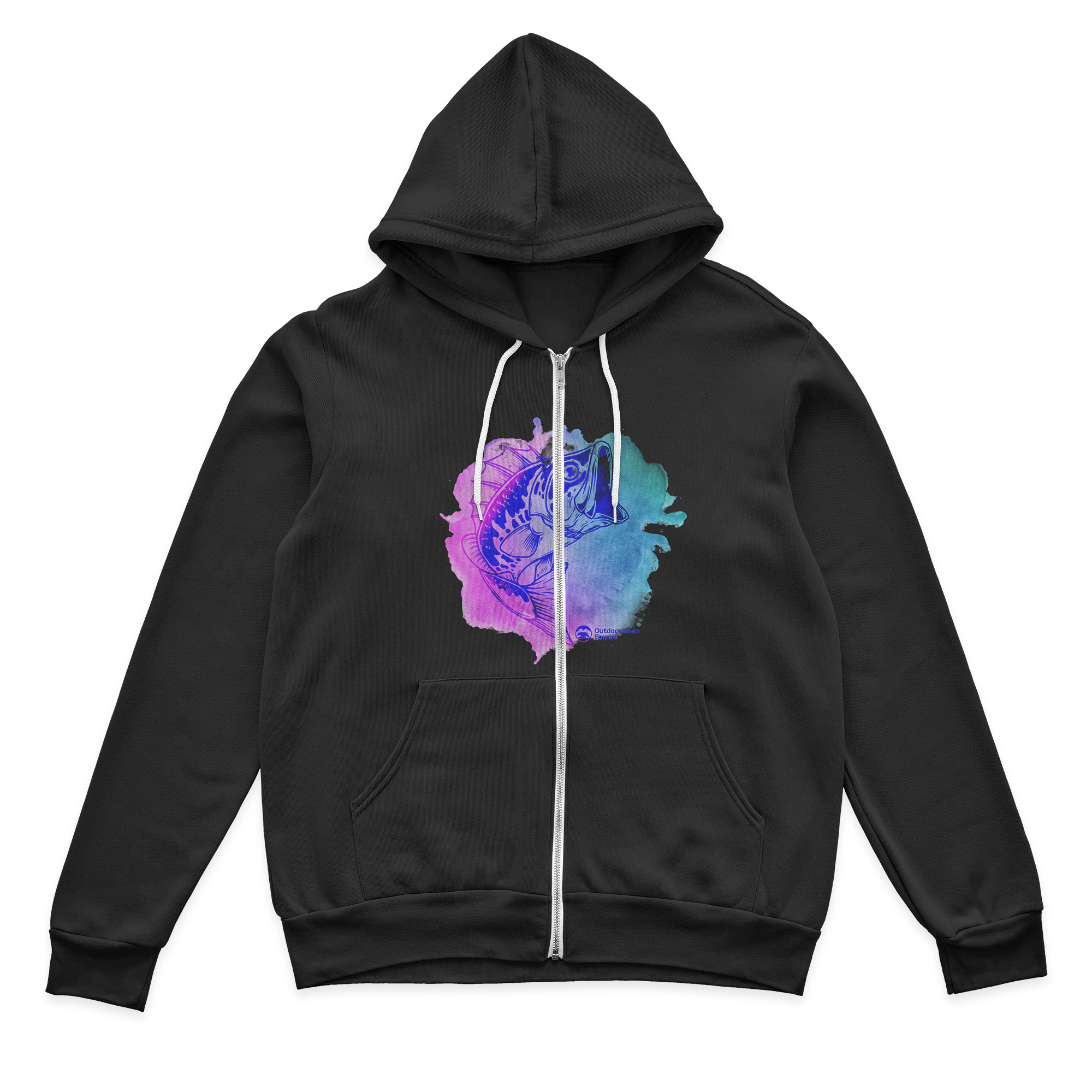 Watercolor Zip Hoodie