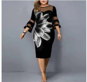 Plus Size Vintage Floral Mesh Patchwork Dress Frugal Finds Galore