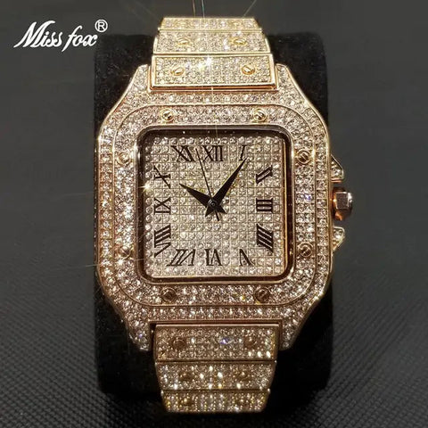 MISSFOX Ice Out Watch For Men Frugal Finds Galore