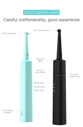LED Rechargeable Tooth Cleaner with 3 Modes & 2 Heads Frugal Finds Galore
