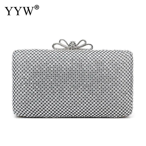 Silver Glitter Evening Clutch Purse for Women Frugal Finds Galore