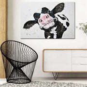 Canvas Art with Cow Design Frugal Finds Galore