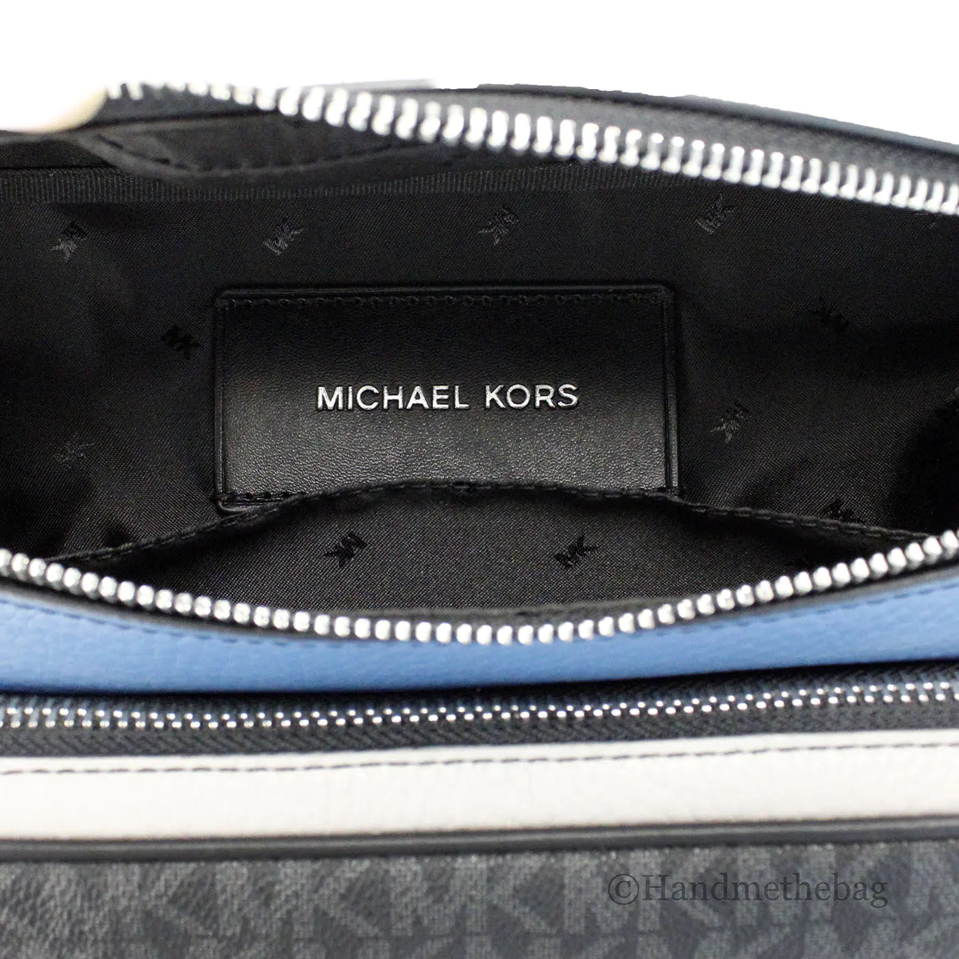 Michael Kors Cooper Large Blue Leather Utility Belt Bag