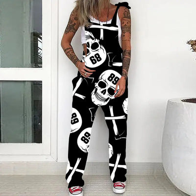 Skull Print Pocket Overalls Frugal Finds Galore
