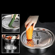 Stainless Steel Vegetable Slicer and Draining Basket Set Frugal Finds Galore