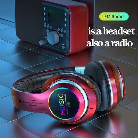 Wireless Sports Headphones with Cool Lighting and Surround Sound Frugal Finds Galore