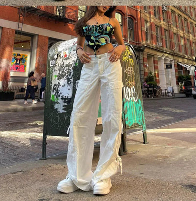 Women's Solid Color Loose Fit Multi-pocket Overalls Frugal Finds Galore