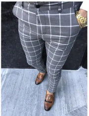 Men's Checkered Business Trousers Frugal Finds Galore