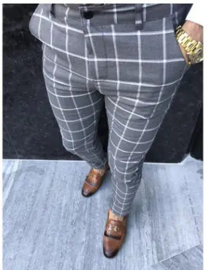 Men's Checkered Business Trousers Frugal Finds Galore