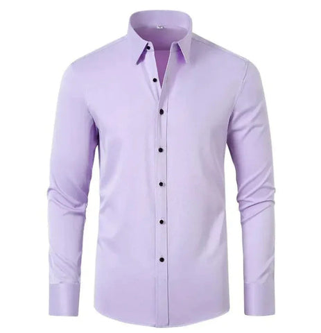 Men's Wrinkle-Free Elastic Business Shirt Frugal Finds Galore