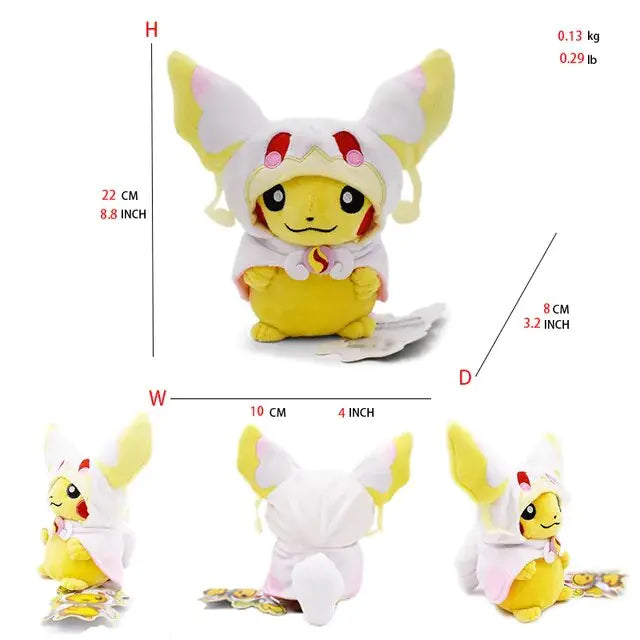 24 Pcs Pokemon Pikachu Cosplay Toys Charizard Snorlax Garchomp Tyranitar Hydreigon Anime Stuffed Plush Cartoon Peluche Dolls