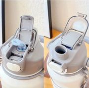 Large-Capacity Portable Thermos Cup with Straw Frugal Finds Galore