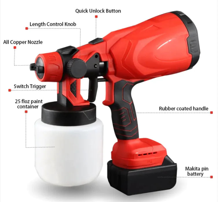 Electric High Pressure Automatic Spray Paint Gun