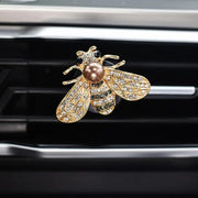 Cute Bee Car Air Freshener Clip with Pearl & Rhinestones Frugal Finds Galore