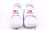 Baby Shoes with Heart Stickers - Toddler Walking Shoes Frugal Finds Galore