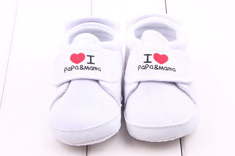 Baby Shoes with Heart Stickers - Toddler Walking Shoes Frugal Finds Galore