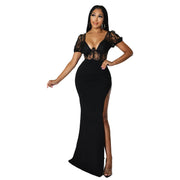 Lace Socialite Split Long Dress Frugal Finds Galore